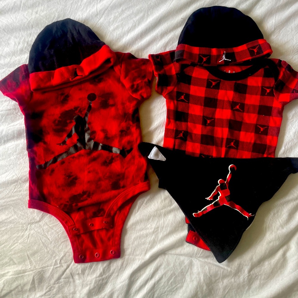 Baby Boy Jordan Onesie and Hat.